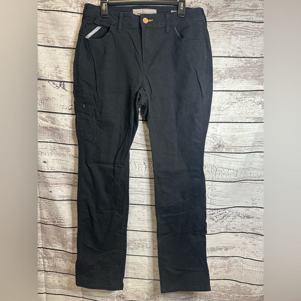 Ariat Rebar Black Straight Fit Work Wear Mens 31L
